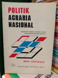 Image of Politik agraria nasional